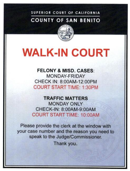 Walk-In Court